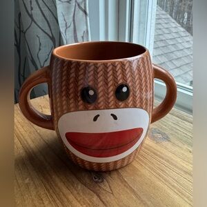 Sock Monkey Two Handles Coffee Mug